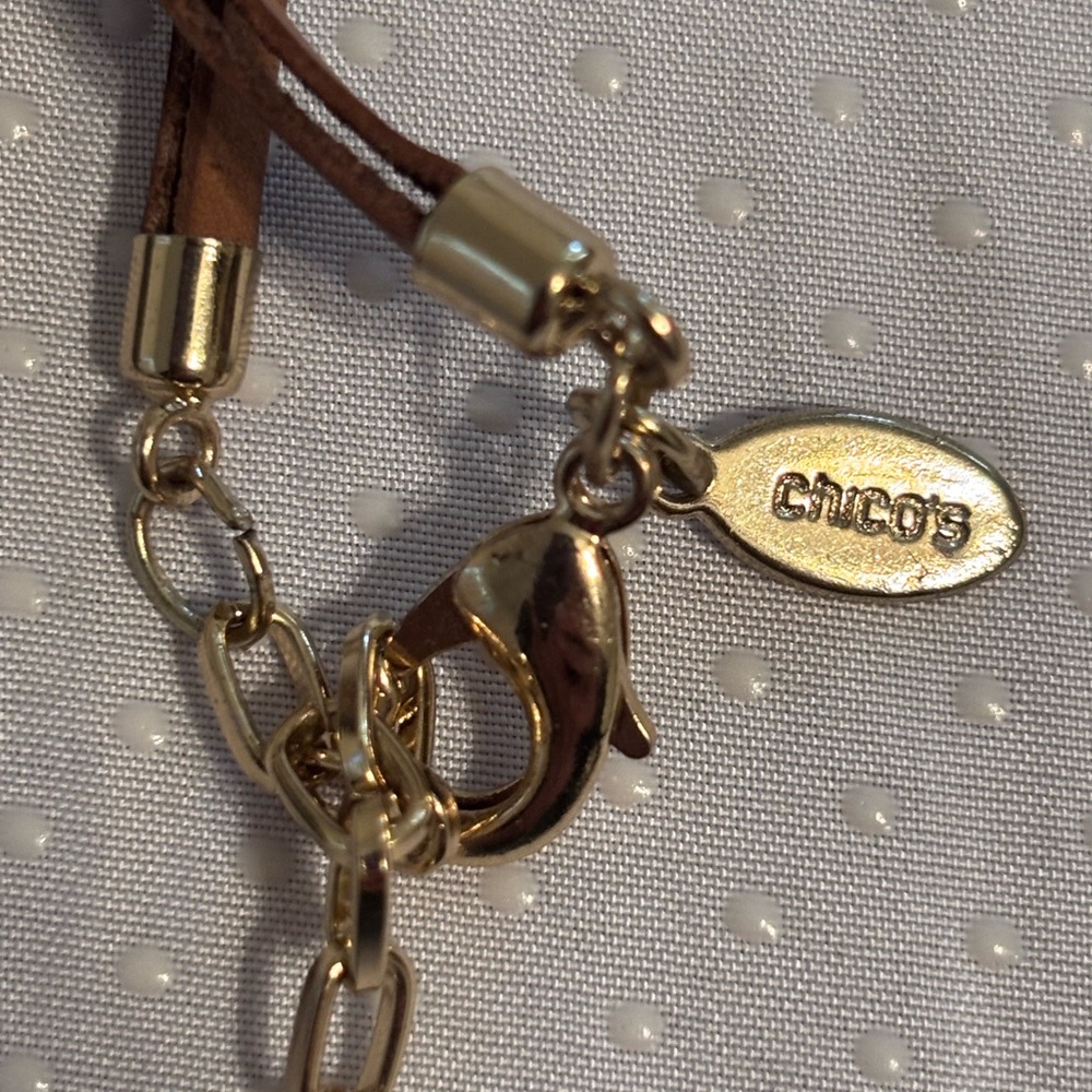 Chico’s Large Neutral Tasseled Necklace - Picture 5 of 5